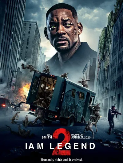 I Am Legend 2 film poster — post-apocalyptic thriller streaming on IPTV UK in 4K