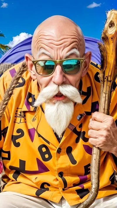 Live-action Master Roshi (Dragon Ball) concept poster streaming on IPTV UK in 4K